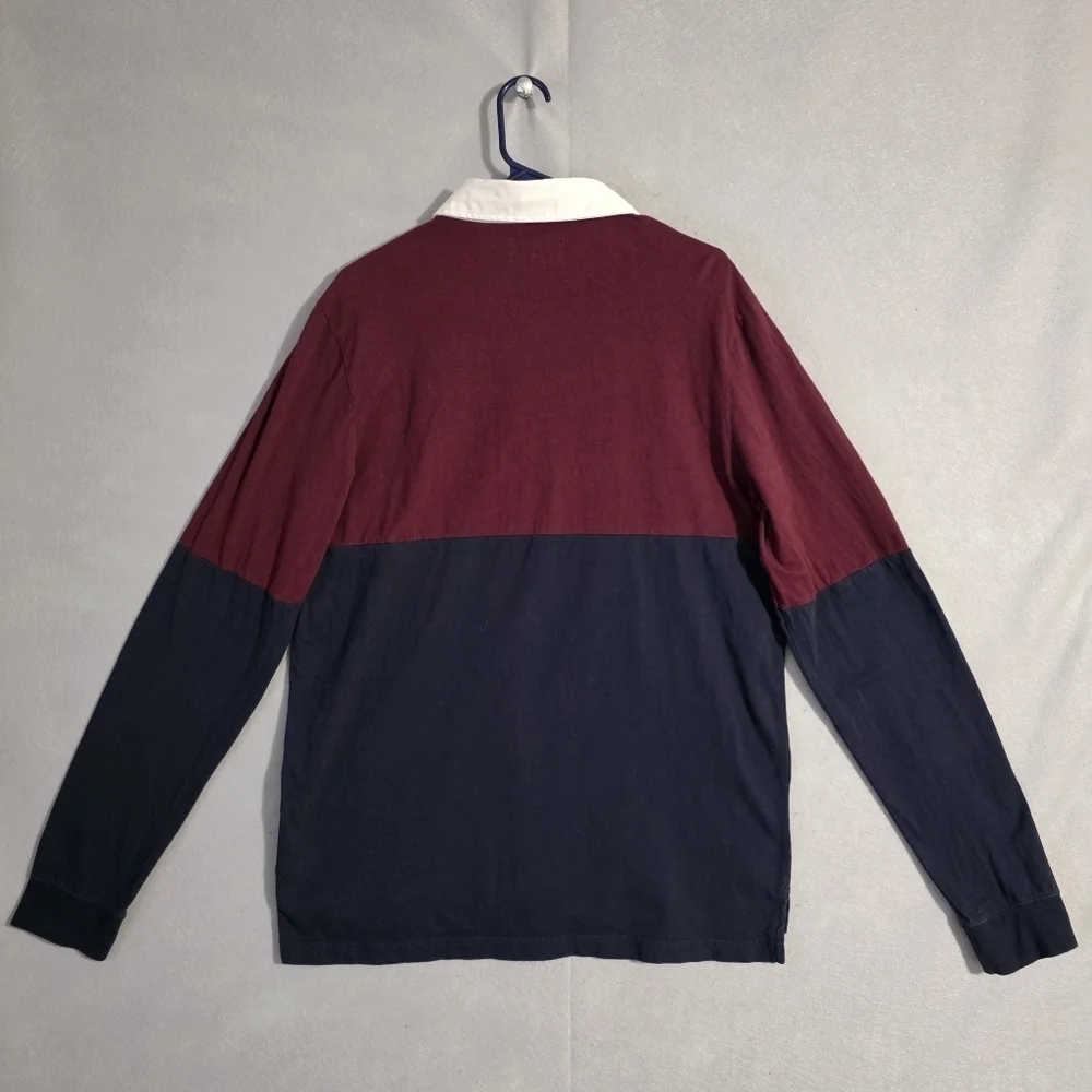 True Religion Mens Color Block Rugby Shirt 100% Cotton 104933 Size Large